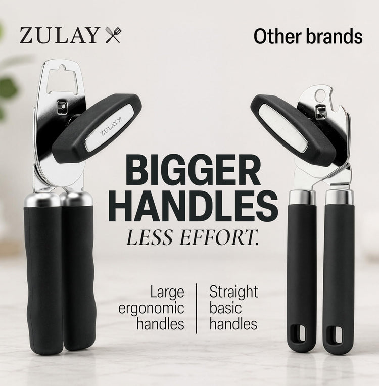 Heavy Duty Stainless Steel Can Opener Manual with Bottle Opener