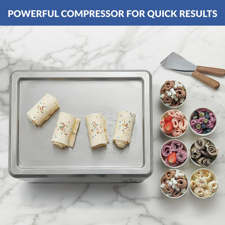 Rolled Ice Cream Maker with Compressor