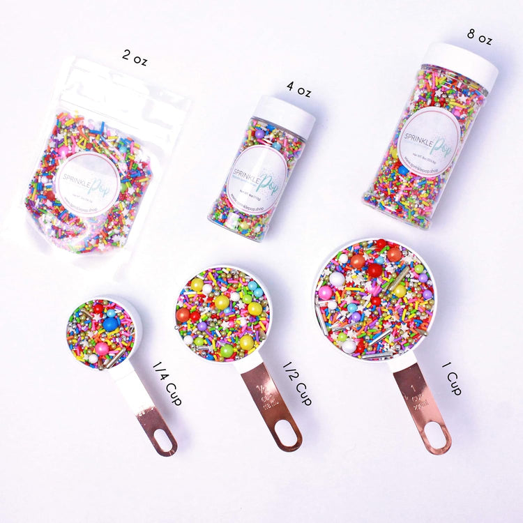 Sprinkle Pop Spring Mint Solid Colored Sprinkle Mix| Mint Jimmies| Birthday Sprinkles Made in USA for Decorating Cakes Cupcakes Donuts Cookies Brownies Ice Cream, 4oz