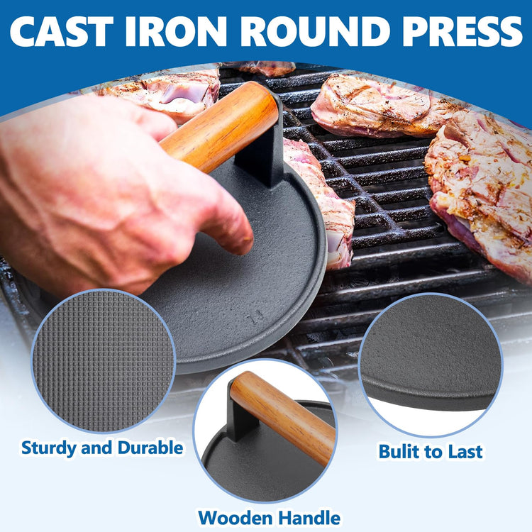 Griddle Basting Cover Dome & Round Burger Press for Blackstone Accessories