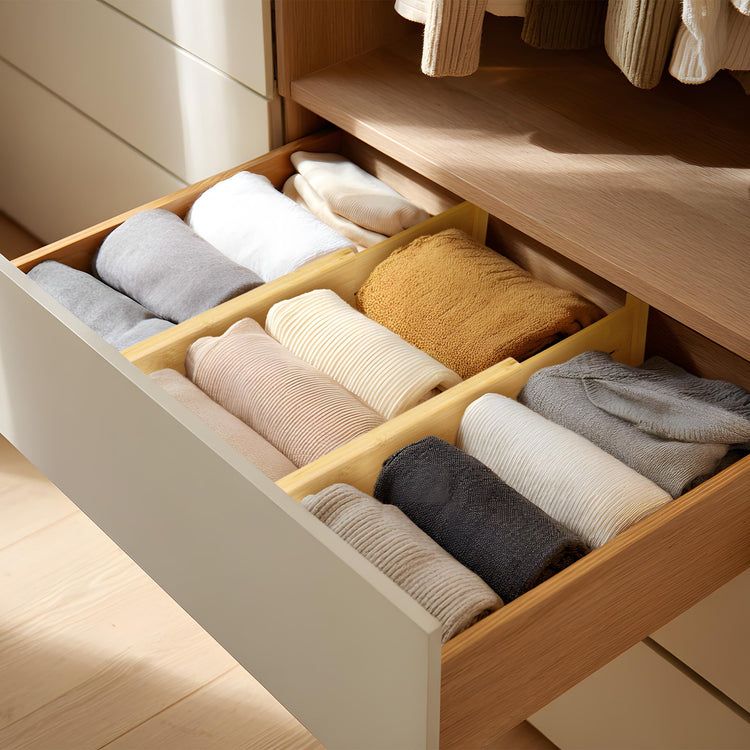 3 Pack Bamboo Drawer Dividers