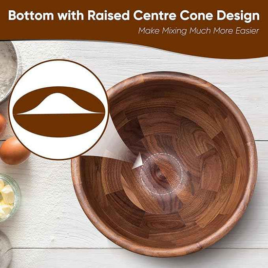 North American Solid Walnut Wood Mixing Bowl for KitchenAid Mixer - Handcrafted Wooden Bowl Compatible with KitchenAid 4.5 & 5 Quart Tilt-Head Stand Mixers