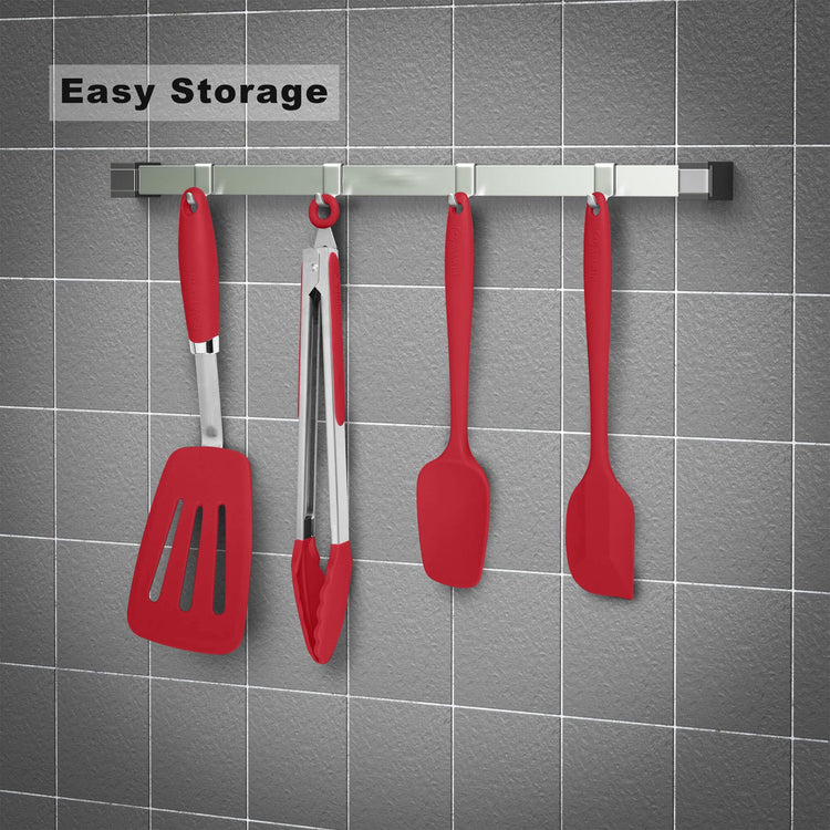 5 Piece Silicone Spatulas Set with Tongs (5 Count)