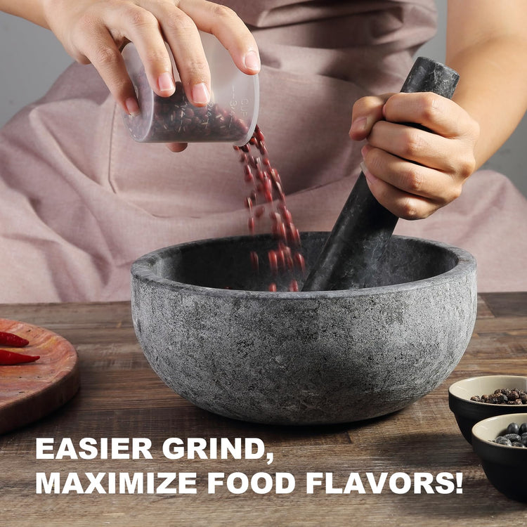 Natural Granite Mortar and Pestle Set