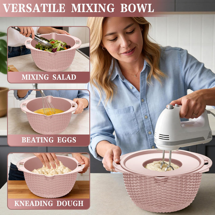 4 1 Strainer Bowl with Lid Set