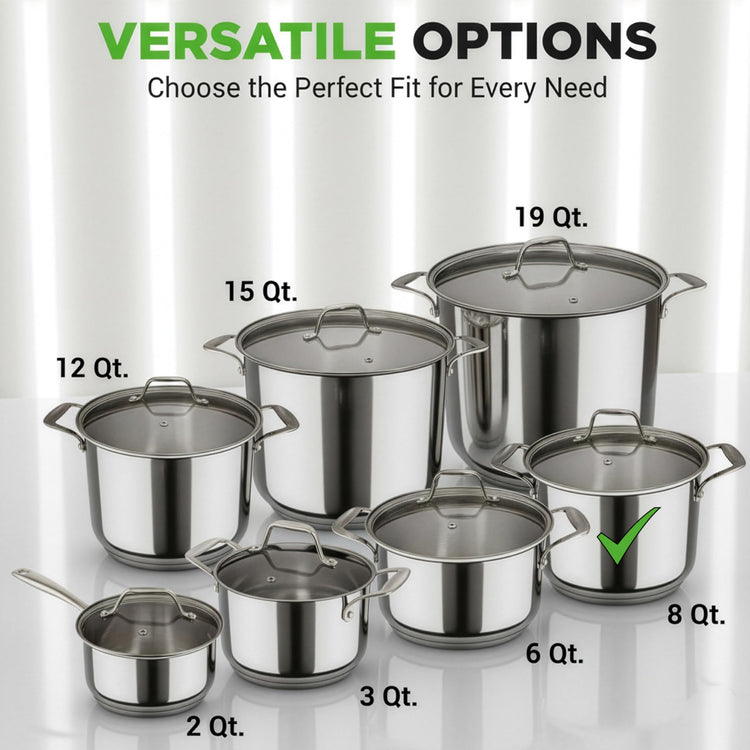 8 Quart Stainless Steel Stock Pot