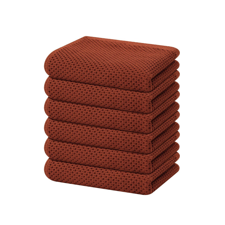 100% Cotton Waffle Weave Kitchen Dish Towels 6 (6 Count)