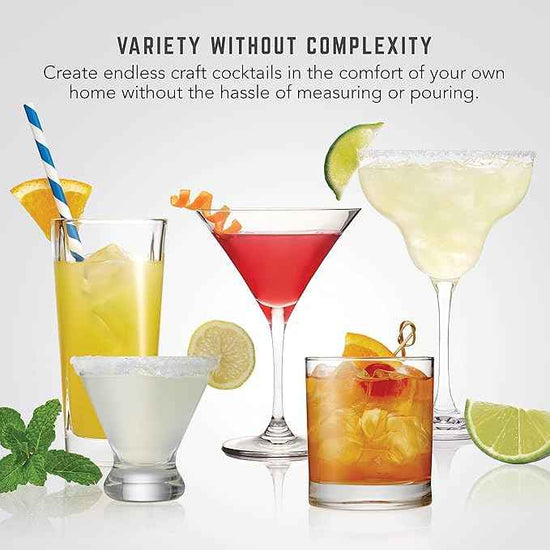 Bartesian Duet Cocktail Machine and Margarita Maker - Compact Home Bartender Mixologist Drink Mixer with 2 Glass Spirit Bottles - Automatic Machine Creates Premium Cocktails and Mocktails in Seconds