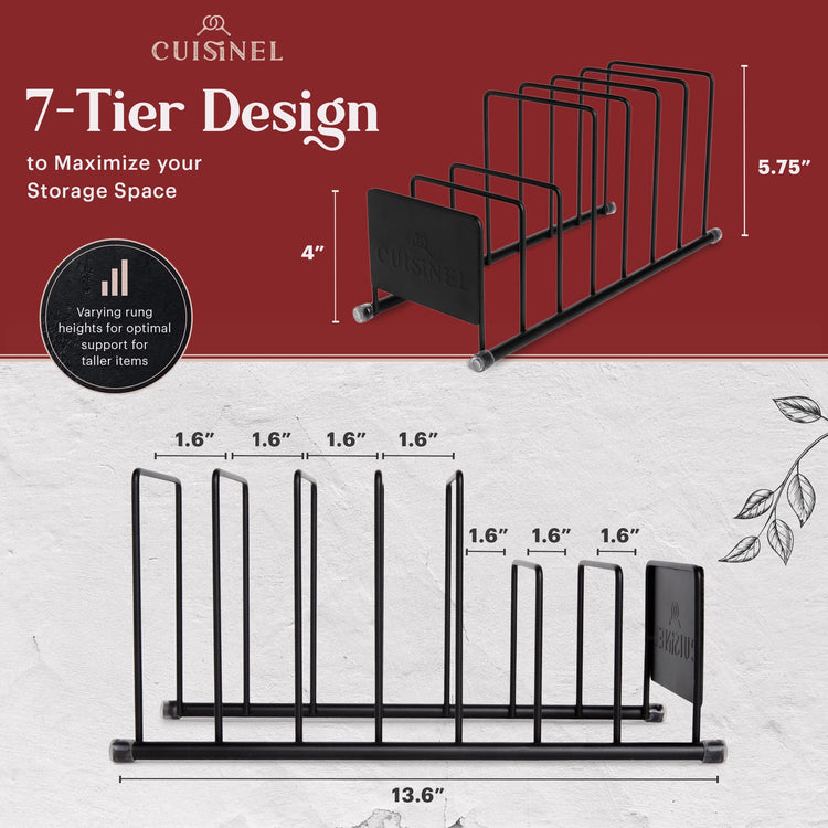 Pot Lid and Dish Organizer Rack