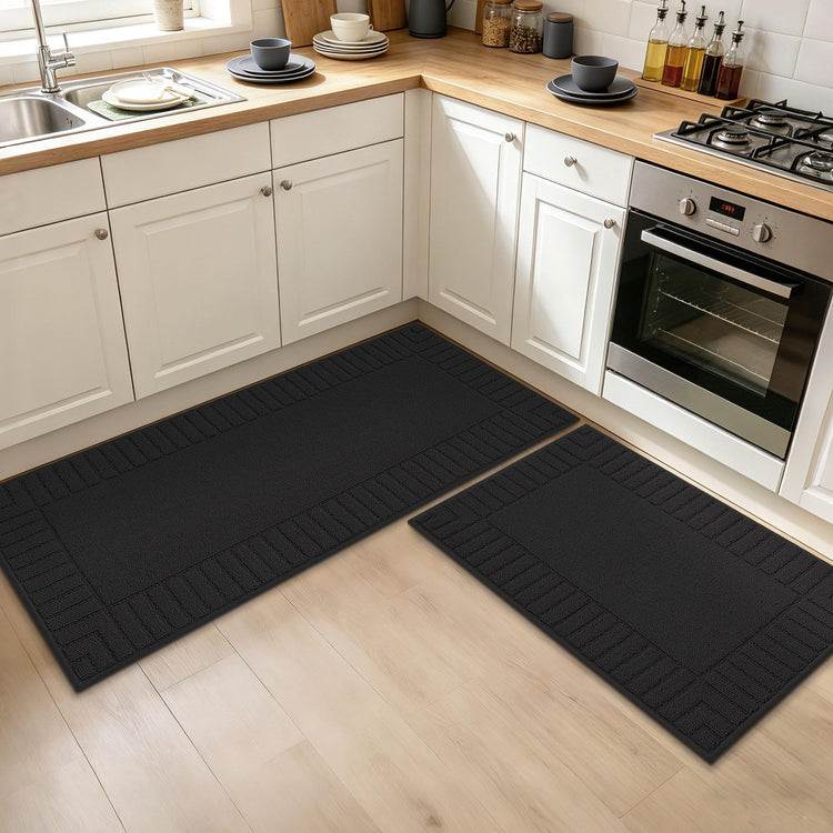 Kitchen Rugs Non Slip Washable 2PCS (10.83 Sq Ft)