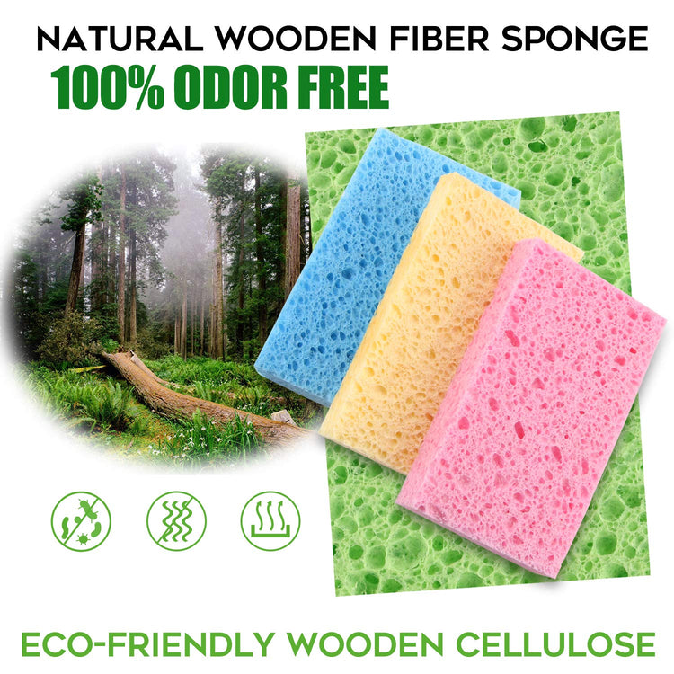 Compressed Cellulose Kitchen Sponges 24Pack (24 Count)