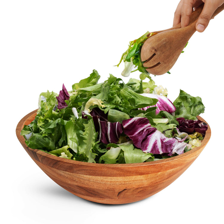Wooden Salad Bowl Set