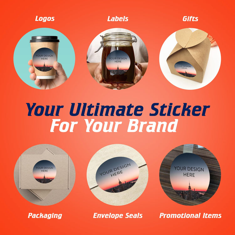 100 Custom Vinyl Stickers (100 Count)