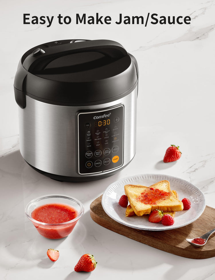 14-in-1 Rice Cooker, Stainless Steel, 10-Cups Uncooked Rice