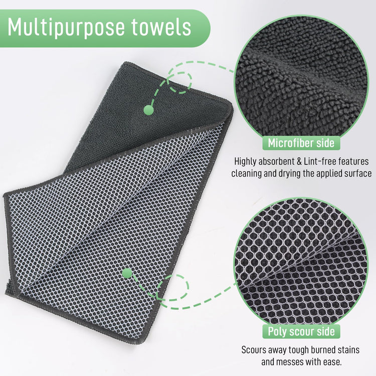 Dish Cloth for Washing Dishes Kitchen Washcloth Cleaning Cloth (5 Count)