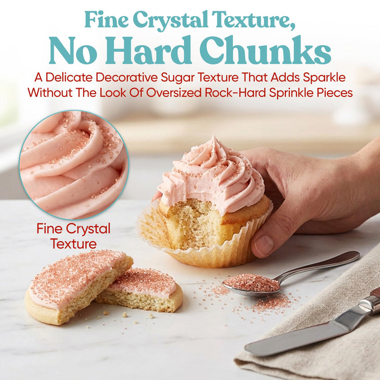 Rose Gold Sanding Sugar for Baking & Cookie Decorating (5 Ounce)