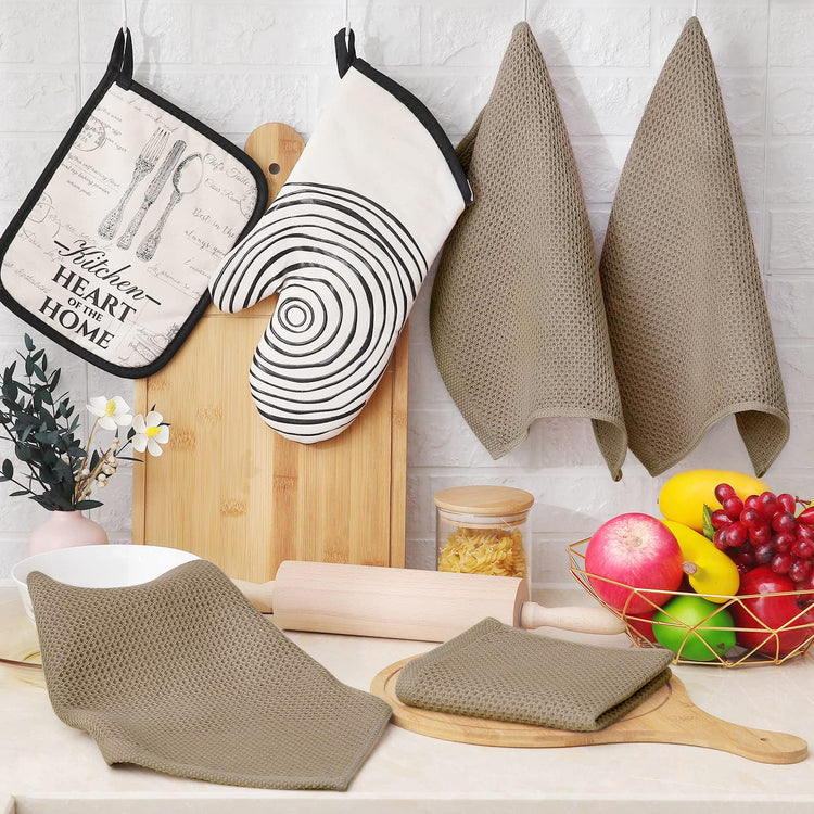 100% Cotton Waffle Weave Kitchen Dish Cloths 8 (8 Count)