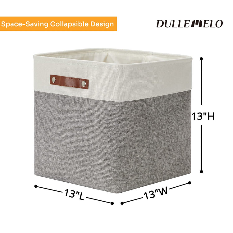 13 inch Fabric Storage Cubes 4 Pack Foldable Baskets