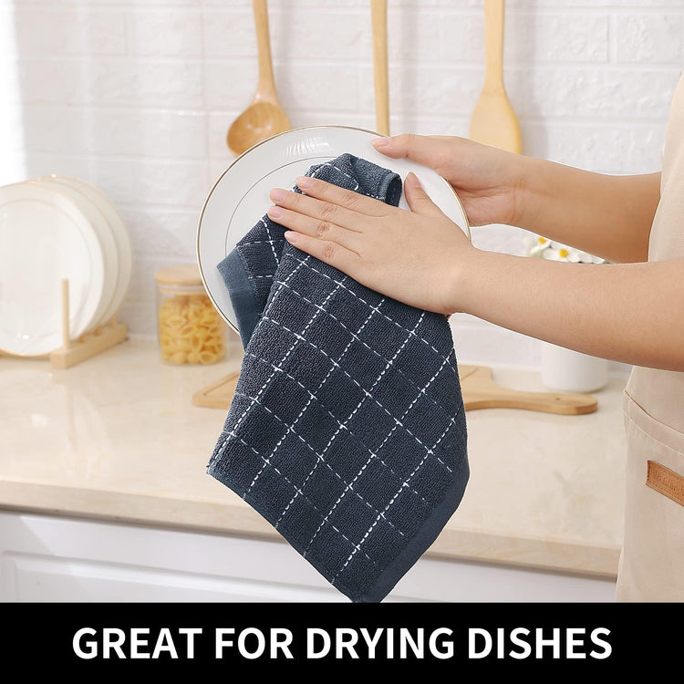 100% Cotton Terry Kitchen Dish Cloths (12 Count)