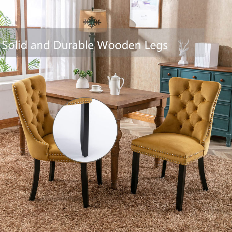 Gold Velvet Dining Chairs Set of 4 (4 Count)