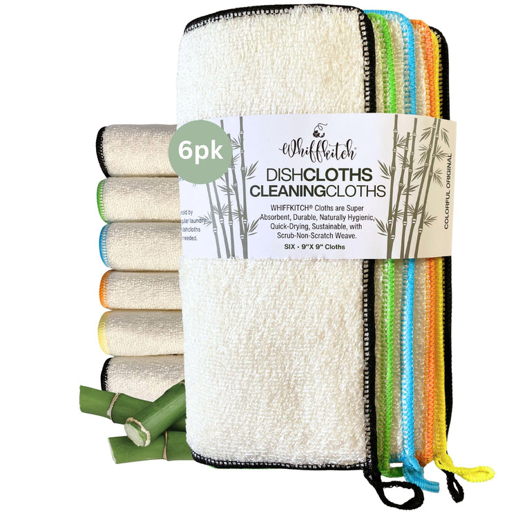 Dishcloths Kitchen Dishrag Cleaning Scrub Reusable 6pk 9x9in
