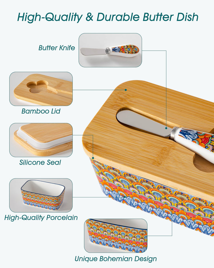 6.5" Butter Dish with Lid