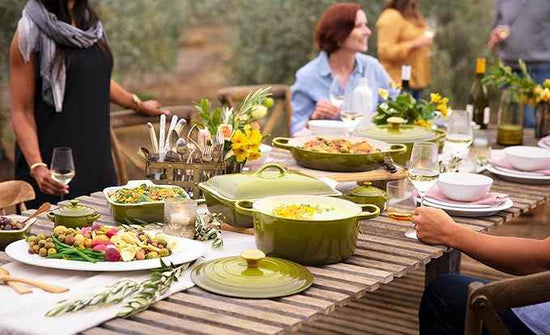 Le Creuset Stoneware Heritage Rectangular Covered Casserole, 4 qt., Olive