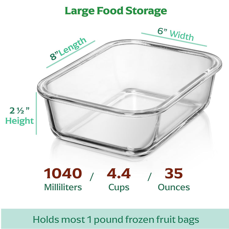 8 Pack 35 oz Glass Containers (8 Count)