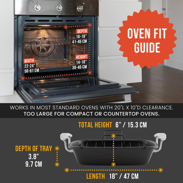 Deluxe Large Carbon Steel Roasting Pan with U