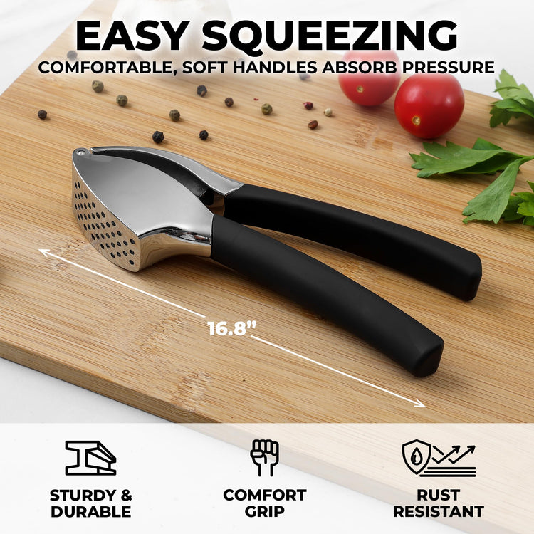 Metal Comfort Grip Garlic Press