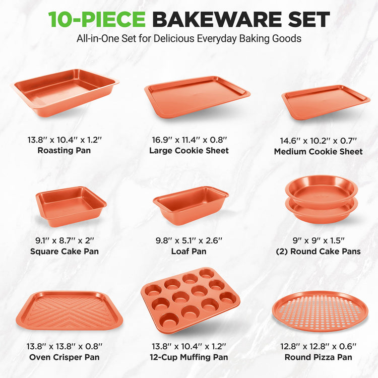 10 Piece Oven Baking Pans Set