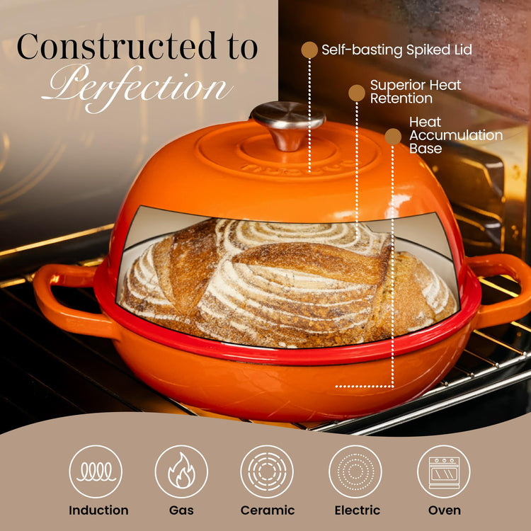 Enamelled Cast Iron Dutch Oven Pot