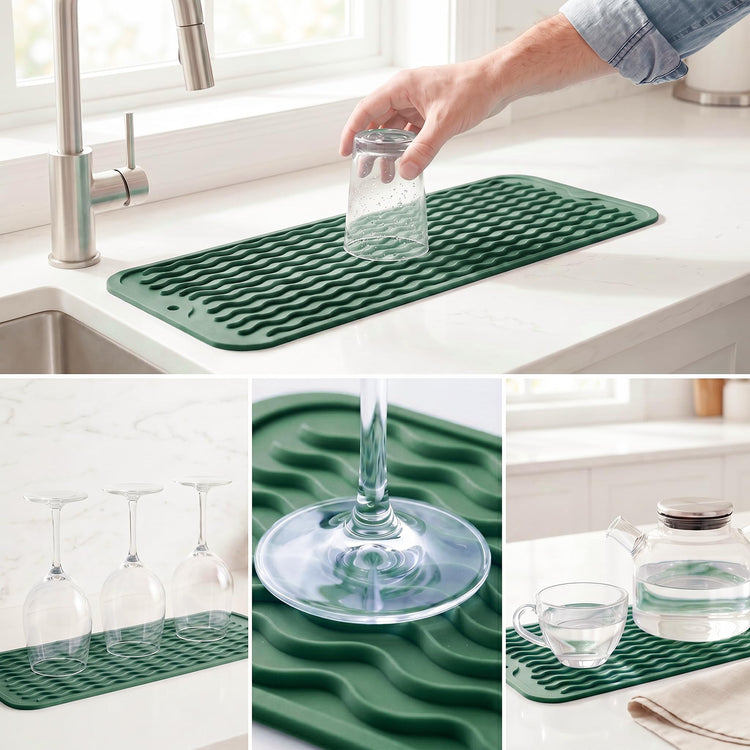 Silicone Dish Drying Mat for Multiple Usage