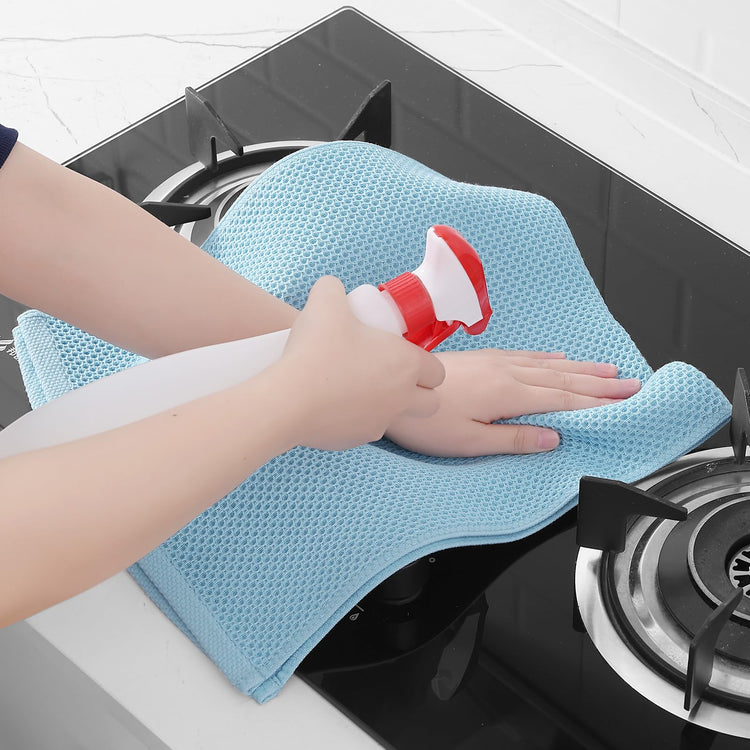 100% Cotton Waffle Weave Kitchen Dish Towels 4 (4 Count)
