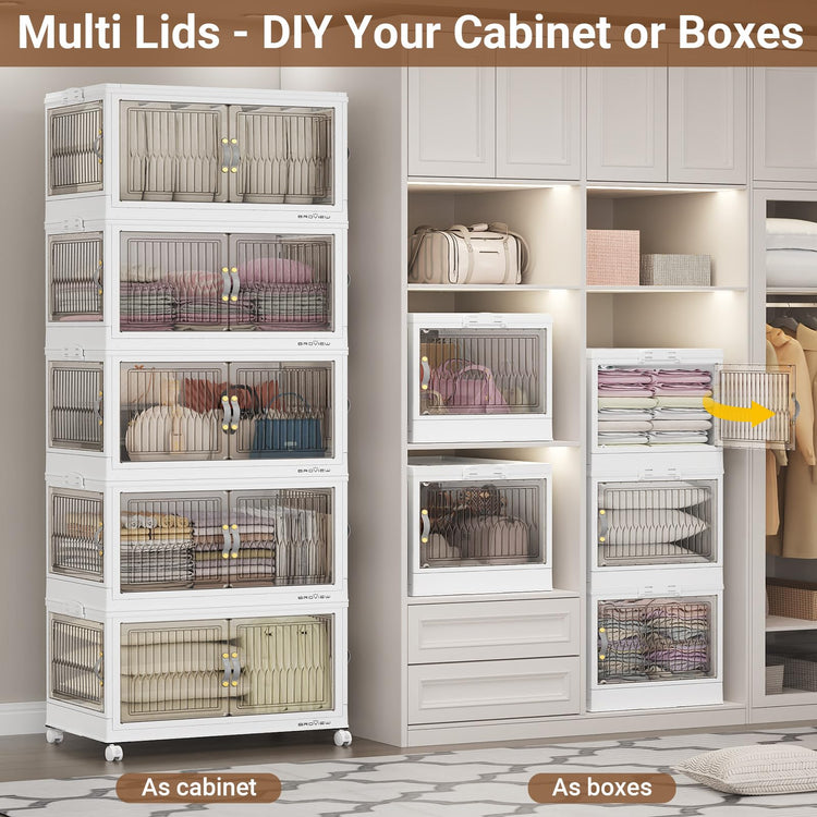 120Gal Large Stackable Storage Bins with Lids (4 Count)