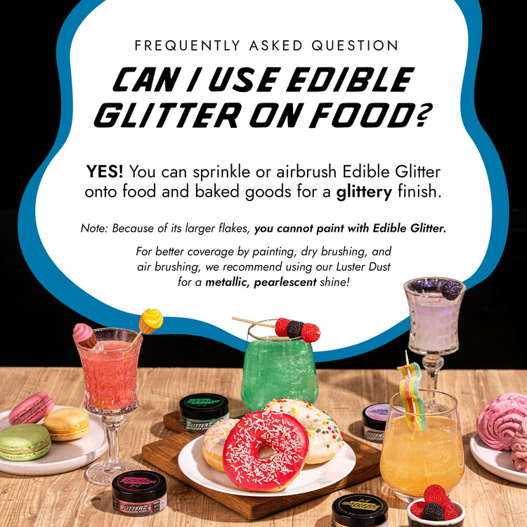 Ocean Blue Edible Glitter for Drinks & Cakes