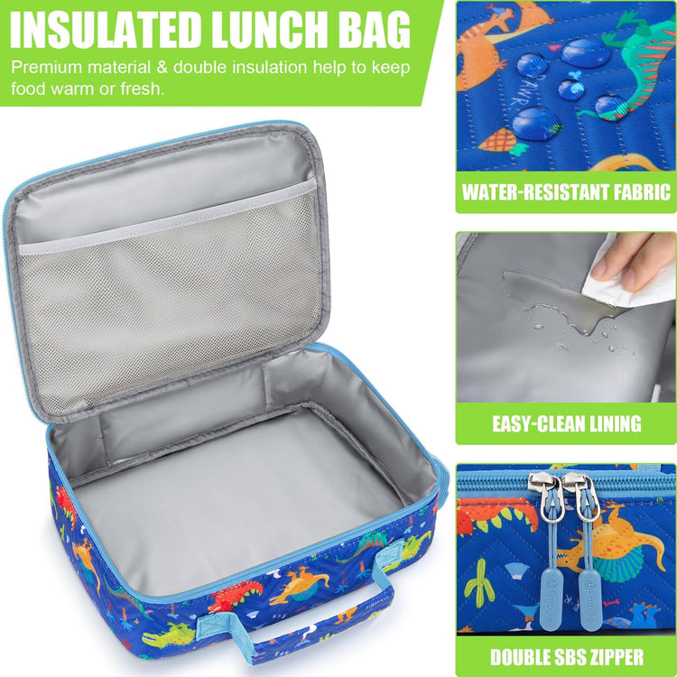 Kids Bento Snack Lunch Box with 4 Compartment (7 count)