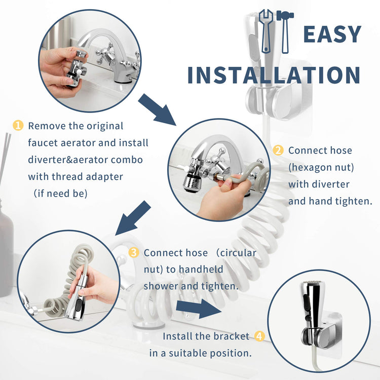 Kitchen Sink Sprayer Hose Attachment for Faucet (7 Count)