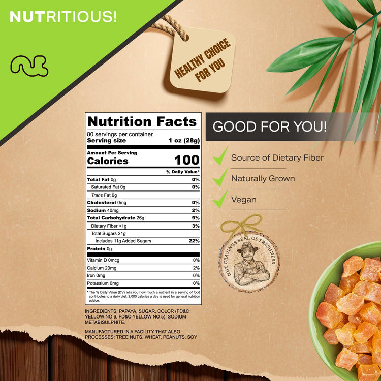Dried Papaya Chunks (80 Ounce)