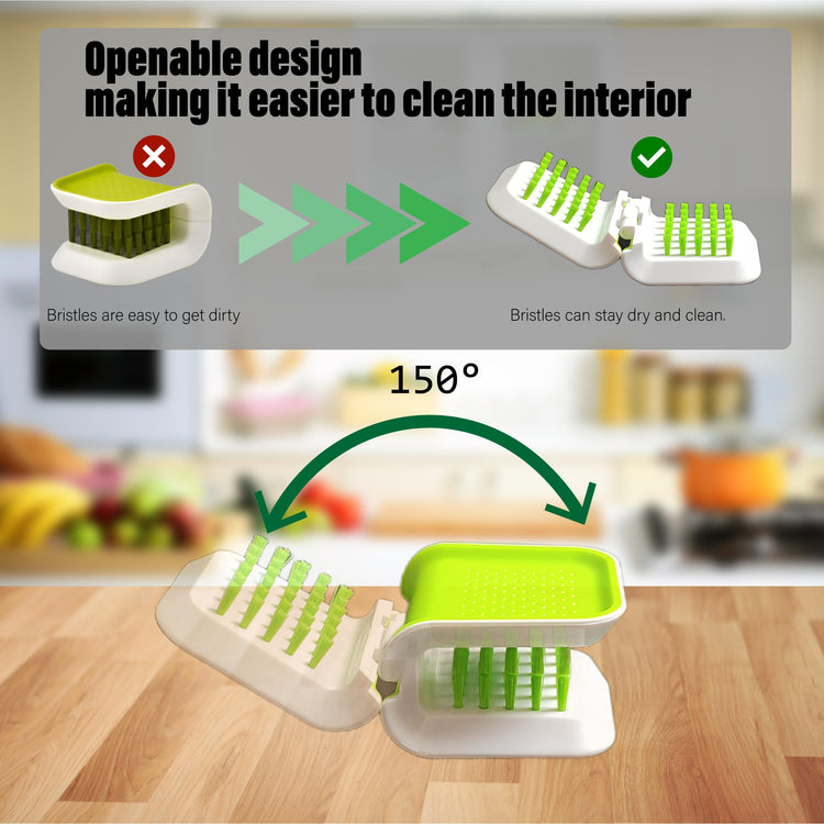 2Pcs Openable BladeBrush Knife and Cutlery Cleaner Brush (2 Count)