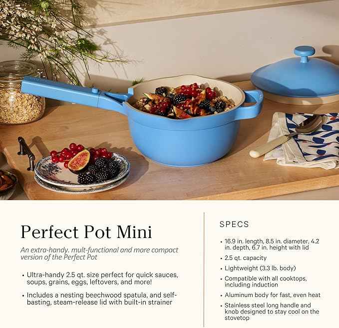 Our Place Cookware Set - 13-Piece Kit Including the Always Pan, Perfect Pot and Spatulas | Multifunctional, Toxin-Free Nonstick | Heat Safe up to 450°F | Oven, Stove, Induction | Forget-Me-Not Blue