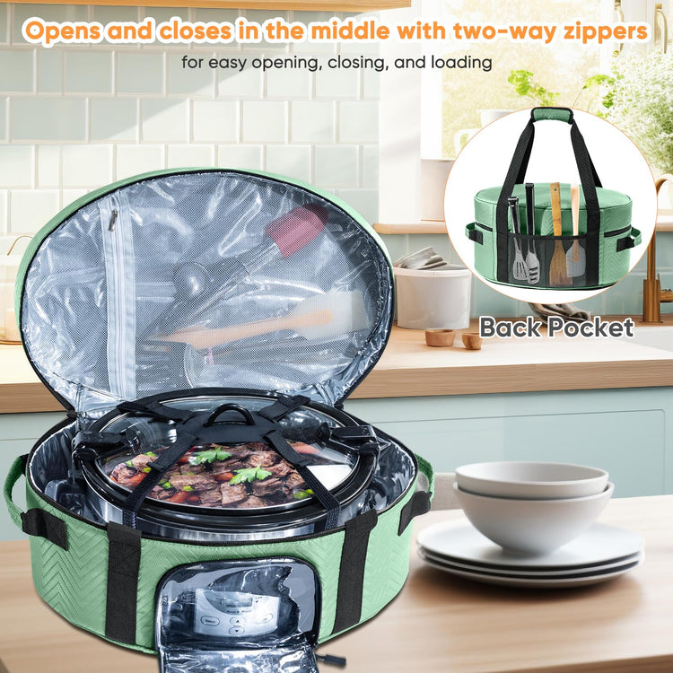 Insulated Slow Cooker Carrying Bag for 6