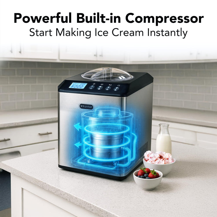 Ice Cream Maker Machine Automatic 2.1 Qt. Upright with Built