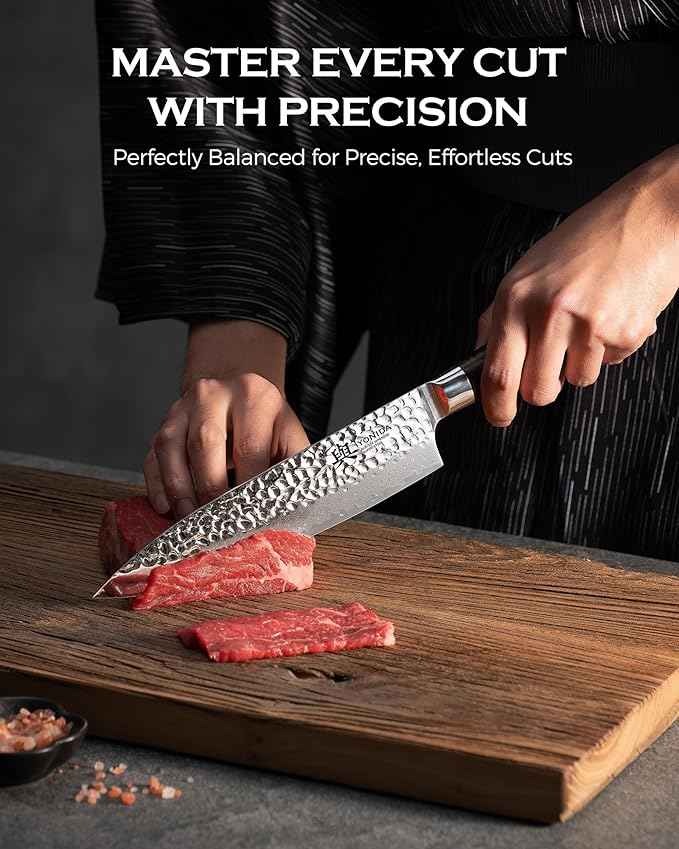 Japanese Chef Knife, 67-Layer Damascus Steel 8.1 Inch Kitchen Knife with AUS-10 Core, Professional Hand Forged Gyuto Knife with Gift Box, Ergonomic Handle, Ideal Valentine's Day Gifts for Men Women