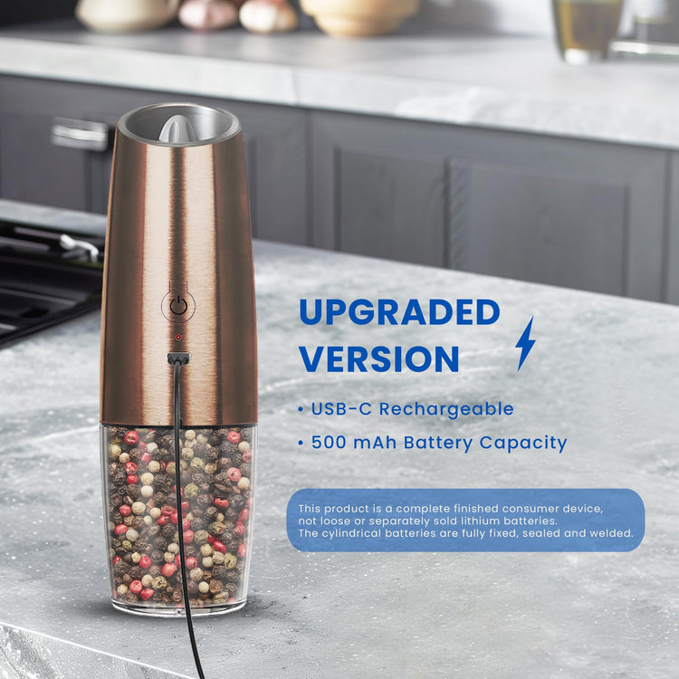 Rechargeable Electric Salt And Pepper Grinder Set (2 Count)