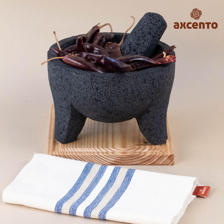 Traditional Molcajete Mexicano Volcanic Rock Mortar and Pestle Set Handmade of Authentic Lava Rock in Puebla Mexico Guacamole Bowl Cutting Board Included Molcajete Bowl de Piedra Volcanica