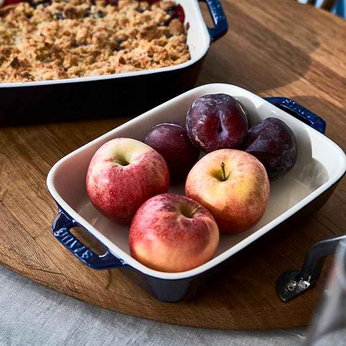 Staub Ceramic 2-pc Rectangular Baking Dish Set - Dark Blue