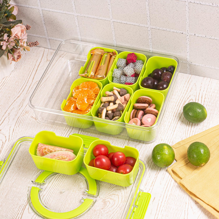Divided Serving Tray with Lid and Handle