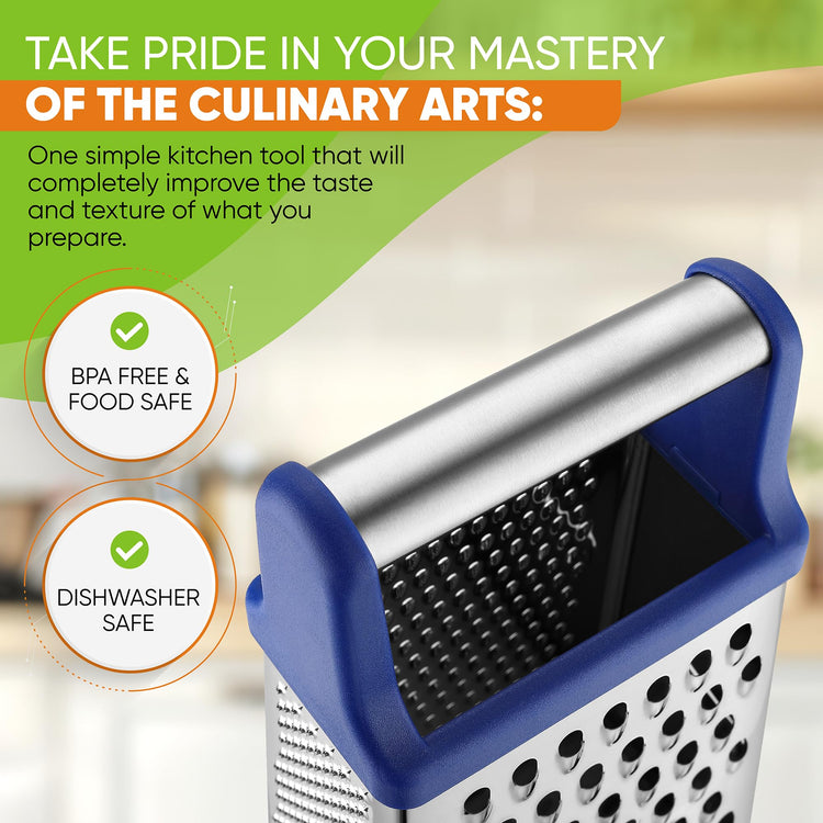Stainless Steel XL Cheese Grater for Kitchen