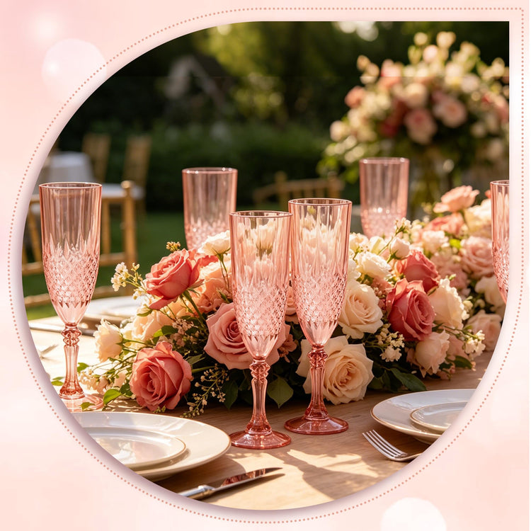 12 Pack Plastic Champagne Flutes (24 Count)